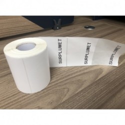 SURPLUWET Label paper,80mm*100mm, used for thermal label printer, can print two-dimensional code and bar code.