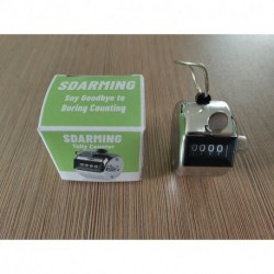 SDARMING counters, 4-digit metal manual counter that counts from 0 to 9999.